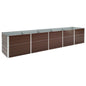 Arriate de acero galvanizado gris 400x80x45 cm