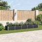 Arriate de acero galvanizado gris 400x80x45 cm