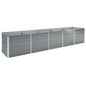 Arriate de acero galvanizado gris 400x80x45 cm