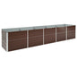 Arriate de acero galvanizado gris 400x80x45 cm