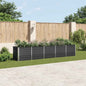 Arriate de acero galvanizado gris 400x80x45 cm