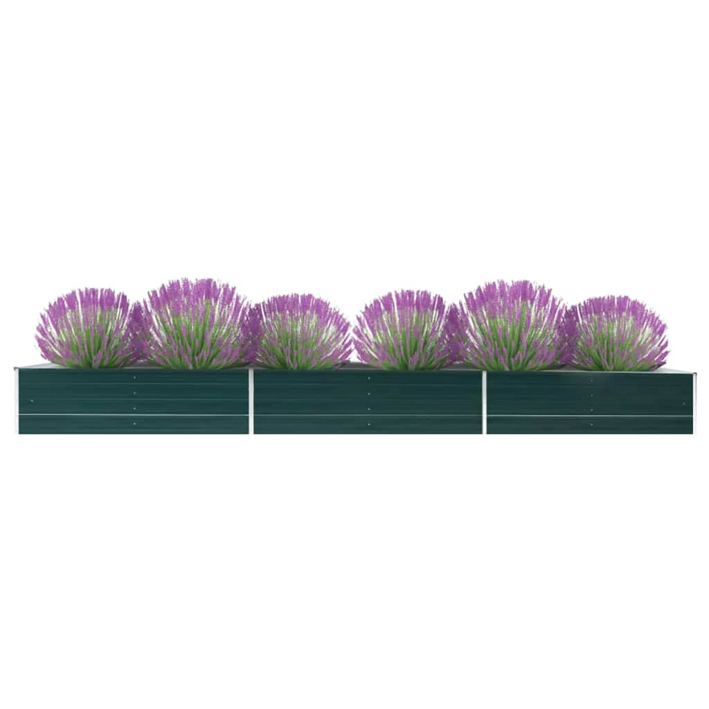 Arriate de acero galvanizado gris 400x80x45 cm