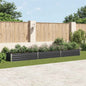 Arriate de acero galvanizado gris 400x80x45 cm