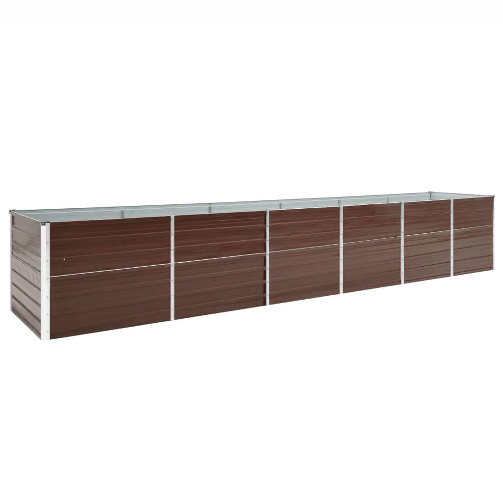 Arriate de acero galvanizado gris 400x80x45 cm
