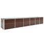 Arriate de acero galvanizado gris 400x80x45 cm