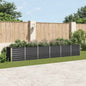 Arriate de acero galvanizado gris 400x80x45 cm