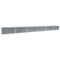 Arriate de acero galvanizado gris 400x80x45 cm