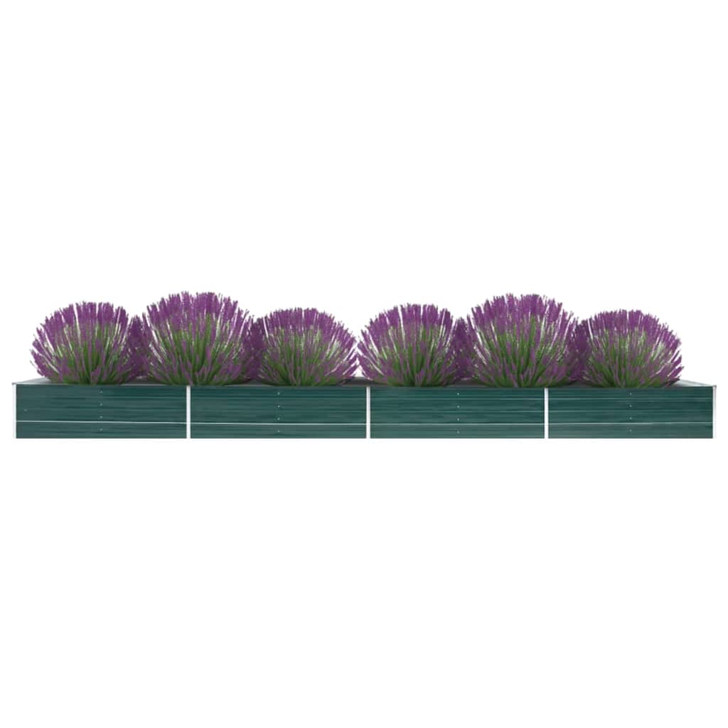 Arriate de acero galvanizado gris 400x80x45 cm