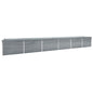 Arriate de acero galvanizado gris 400x80x45 cm