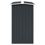 Caseta de jardín para leña acero galvanizado gris 172x91x154 cm
