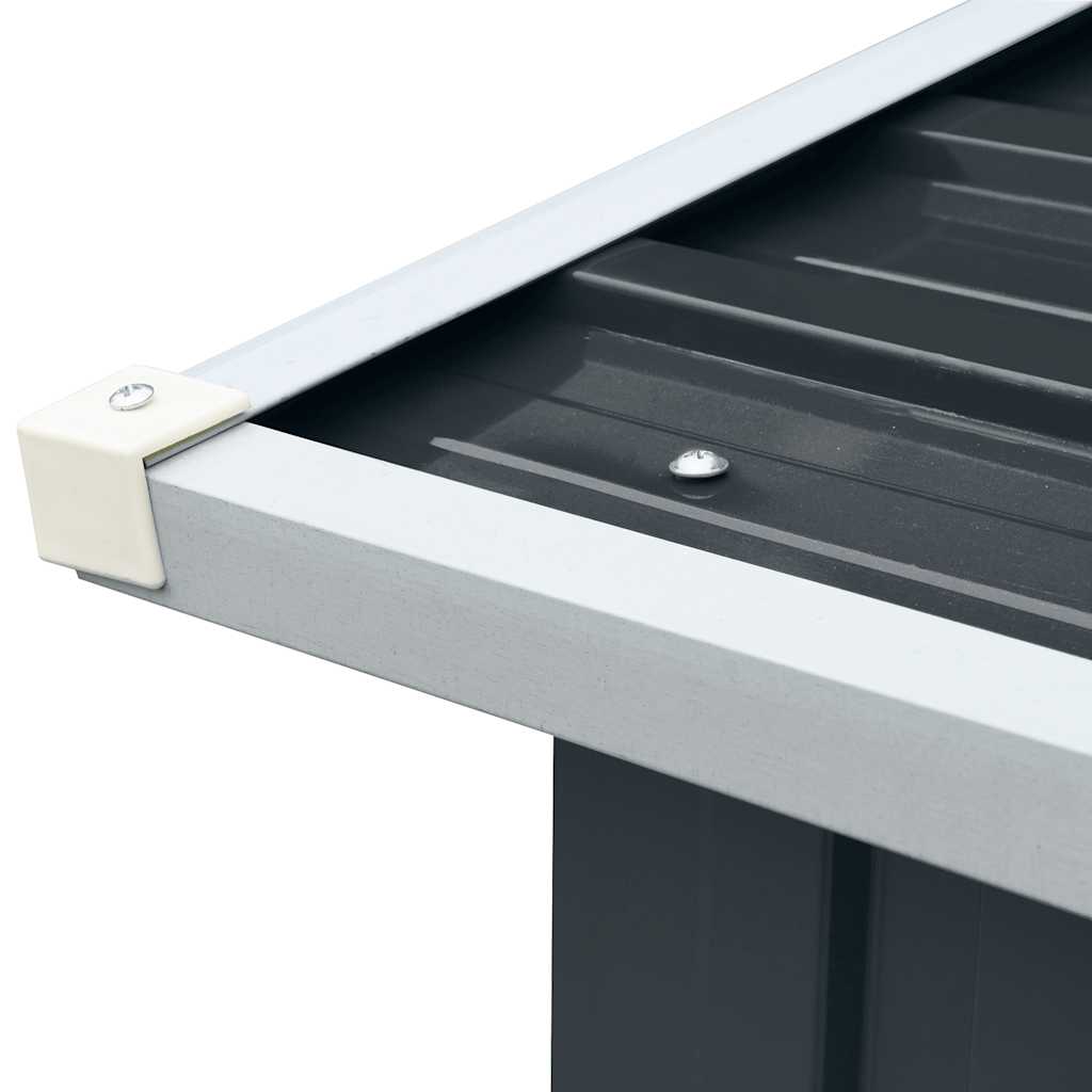 Caseta de jardín para leña acero galvanizado gris 172x91x154 cm