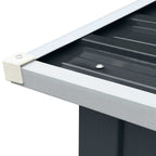 Caseta de jardín para leña acero galvanizado gris 172x91x154 cm