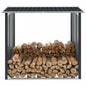 Abrigo de jardim para lenha aço galvanizado cinzento 172x91x154 cm