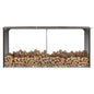 Abrigo para lenha em aço galvanizado antracite 330x92x153 cm