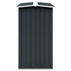 Casetilla para leña acero galvanizado antracita 330x92x153 cm