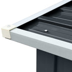 Casetilla para leña acero galvanizado antracita 330x92x153 cm