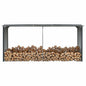 Abrigo para lenha em aço galvanizado antracite 330x92x153 cm