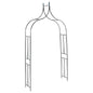 Garden arch with gate black iron 138x40x238 cm