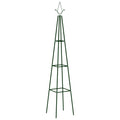 Soporte plantas trepadoras 2 ud hierro verde oscuro 35x35x195cm