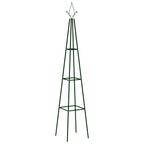 Soporte plantas trepadoras 2 ud hierro verde oscuro 35x35x195cm