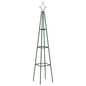Soporte plantas trepadoras 2 ud hierro verde oscuro 35x35x195cm
