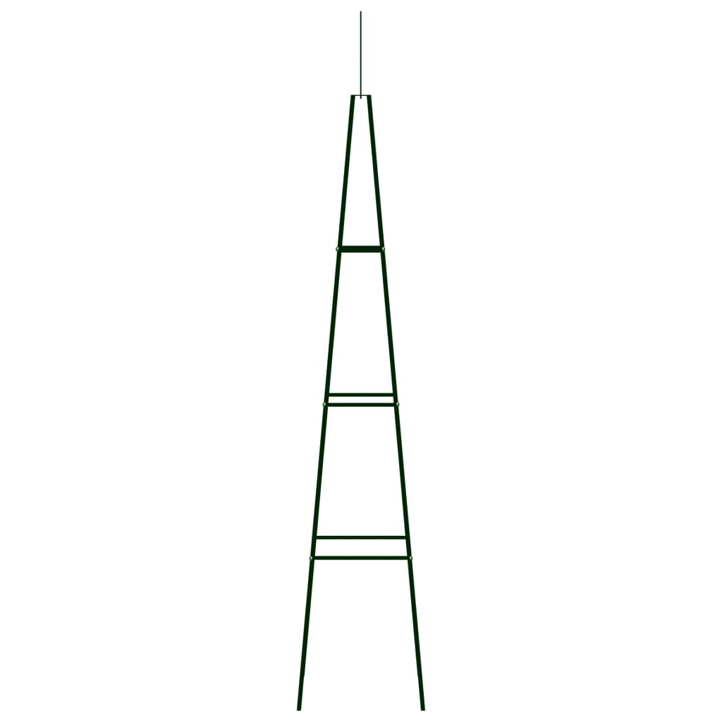 Soporte plantas trepadoras 2 ud hierro verde oscuro 35x35x195cm