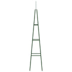 Soporte plantas trepadoras 2 ud hierro verde oscuro 35x35x195cm