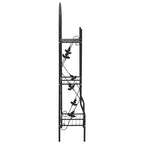 Estante para macetas 3 niveles hierro negro 52x28x128 cm