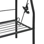 Estante para macetas 3 niveles hierro negro 52x28x128 cm