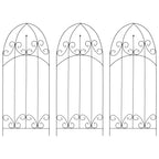 Soporte para plantas trepadoras 3 uds hierro negro 40x100 cm