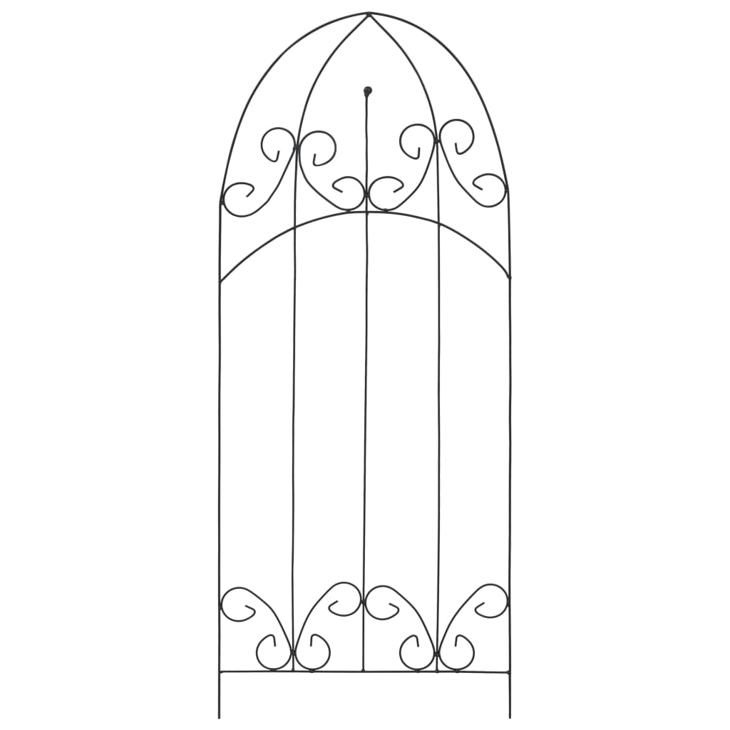 Soporte para plantas trepadoras 3 uds hierro negro 40x100 cm