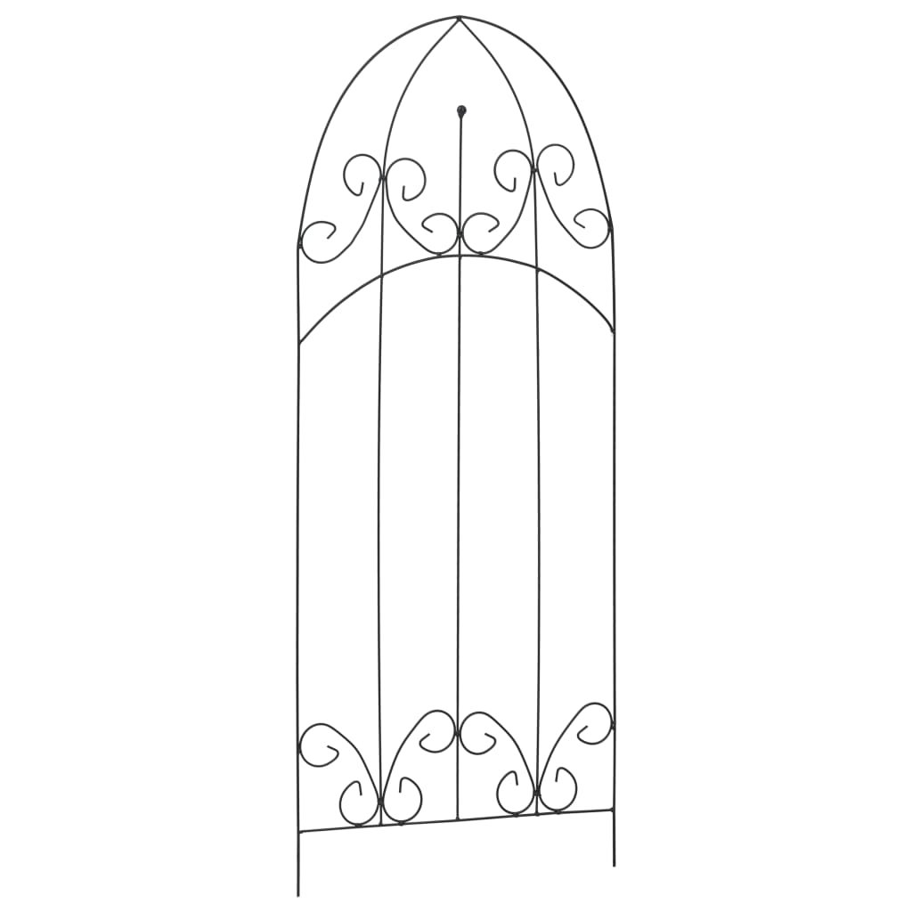 Soporte para plantas trepadoras 3 uds hierro negro 40x100 cm