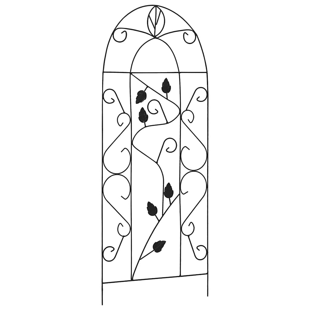Soporte para plantas trepadoras 3 uds hierro negro 40x100 cm