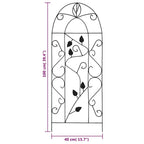 Soporte para plantas trepadoras 3 uds hierro negro 40x100 cm
