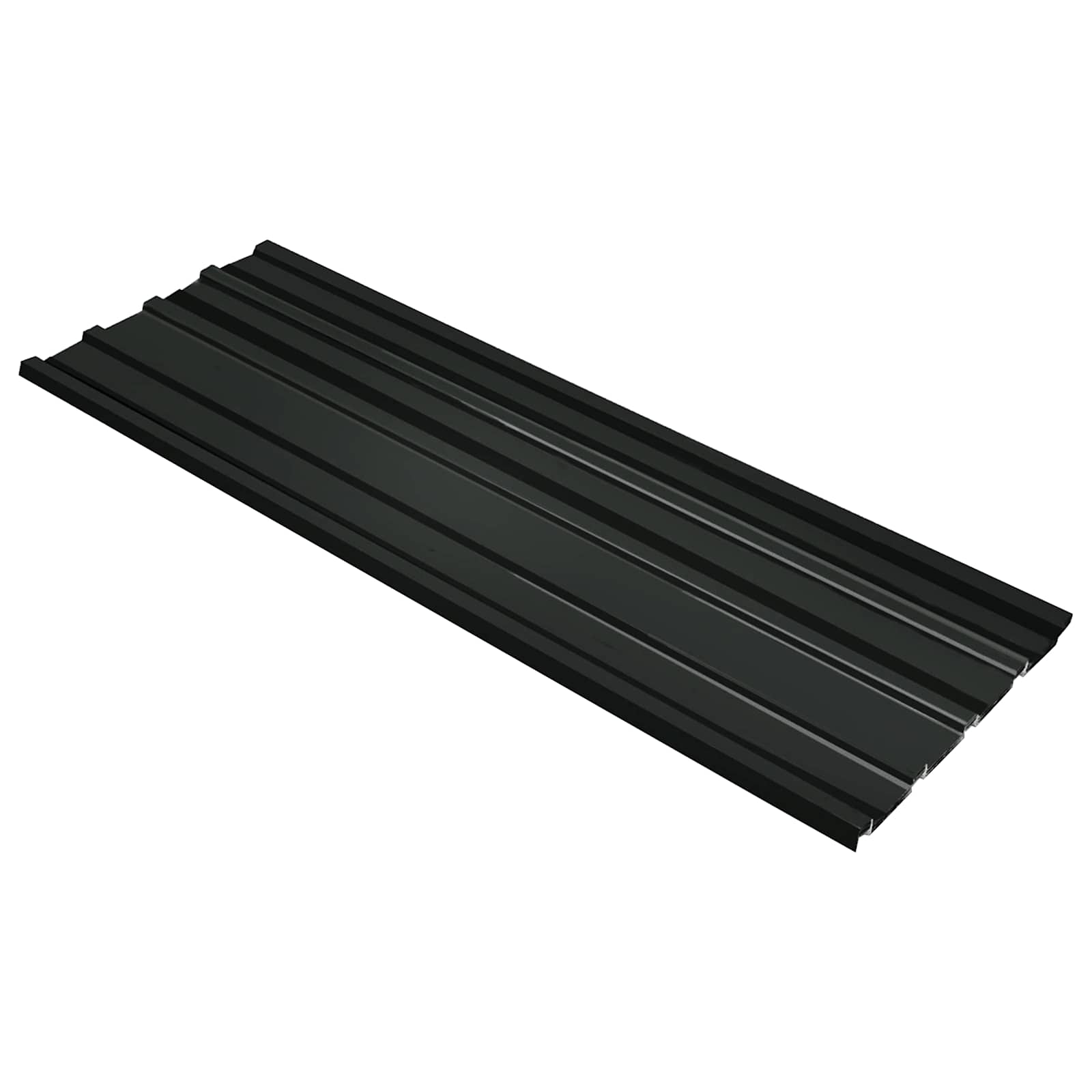 Panel de techo 12 pcs Antracita 129 x 45 cm Acero galvanizado