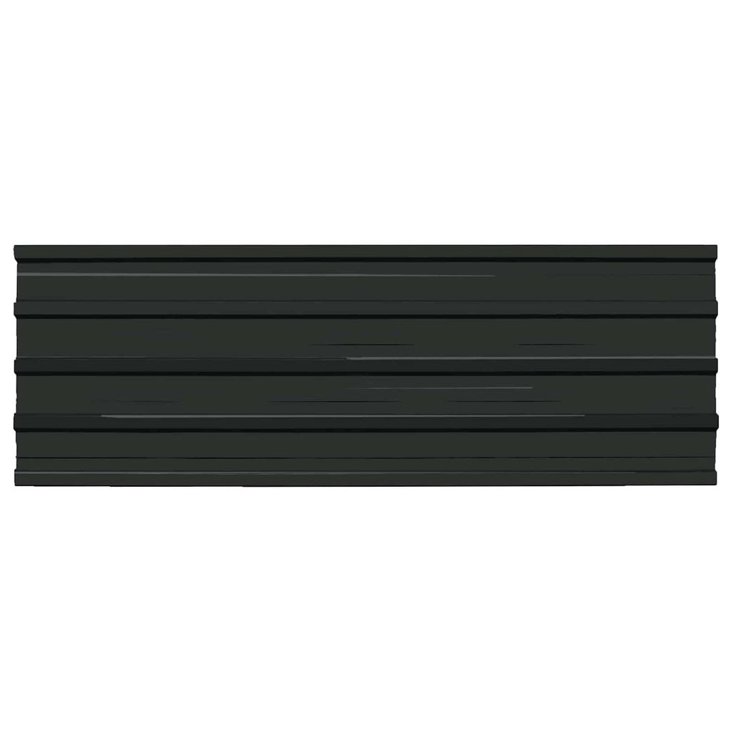 Panel de techo 12 pcs Antracita 129 x 45 cm Acero galvanizado