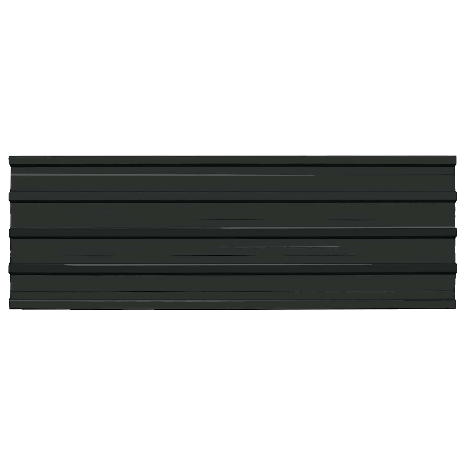 Panel de techo 12 pcs Antracita 129 x 45 cm Acero galvanizado