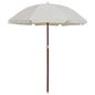 Guarda-chuva com mastro de aço branco areia 180 cm