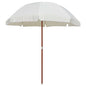 Guarda-chuva com mastro de aço branco areia 180 cm