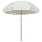 Guarda-chuva com mastro de aço branco areia 180 cm