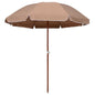 Guarda-chuva com mastro de aço branco areia 180 cm