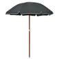 Guarda-chuva com mastro de aço branco areia 180 cm