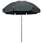 Guarda-chuva com mastro de aço branco areia 180 cm