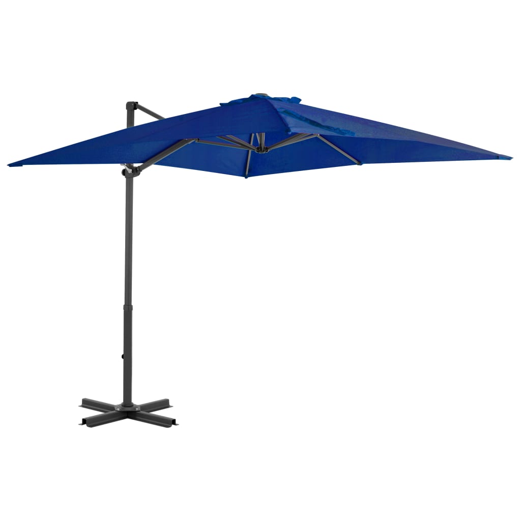 Sombrilla de jardín voladiza con palo de acero arena 250x250 cm