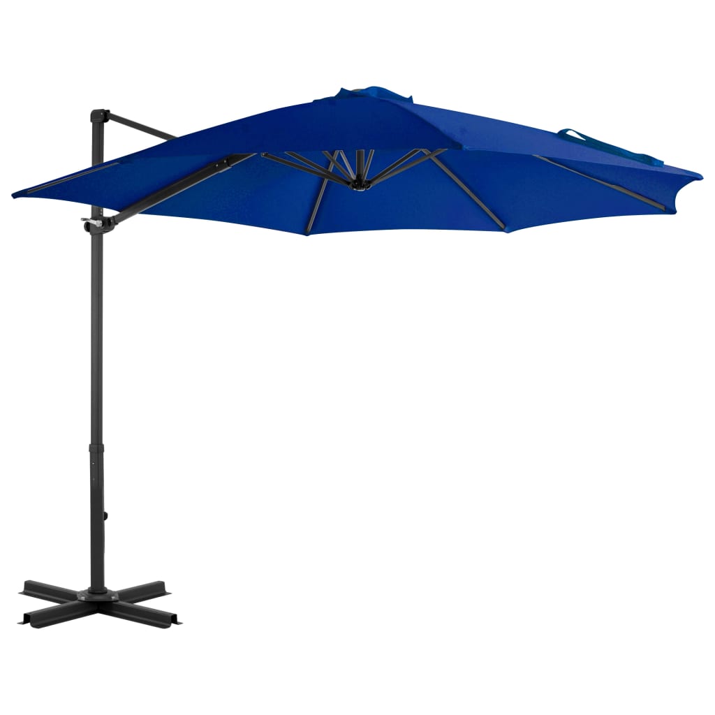 Sombrilla de jardín voladiza con palo de acero arena 250x250 cm