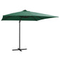 Cantilever Garden Parasol with LED lights Sky Blue 350 cm