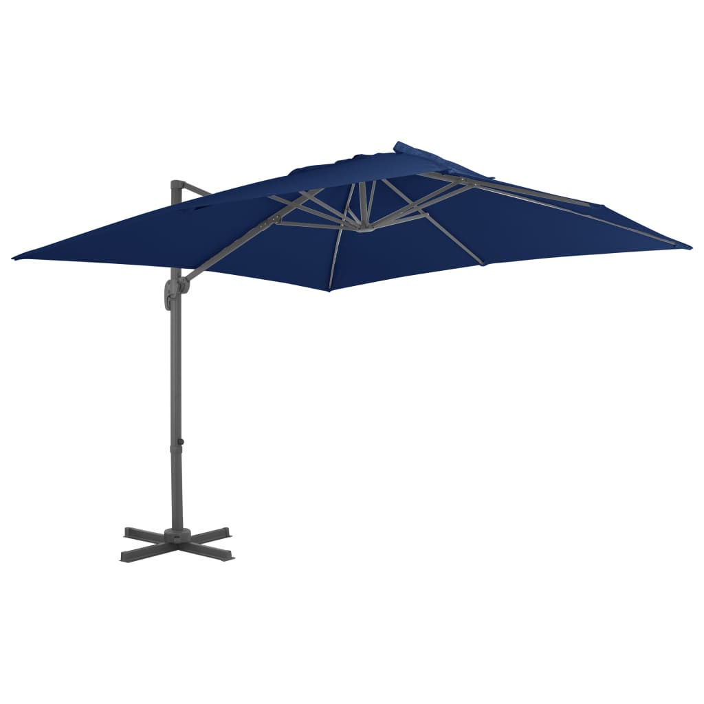 Sombrilla de jardín voladiza con palo de acero arena 250x250 cm