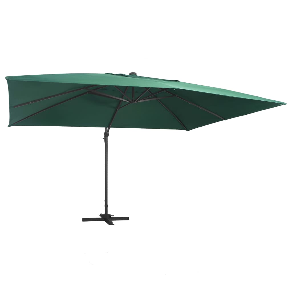 Sombrilla de jardín voladiza con palo de acero arena 250x250 cm