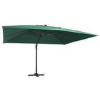 Sombrilla de jardín voladiza con palo de acero arena 250x250 cm