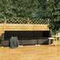 Garden sofa set with cushions 3 pcs poly rattan grey
